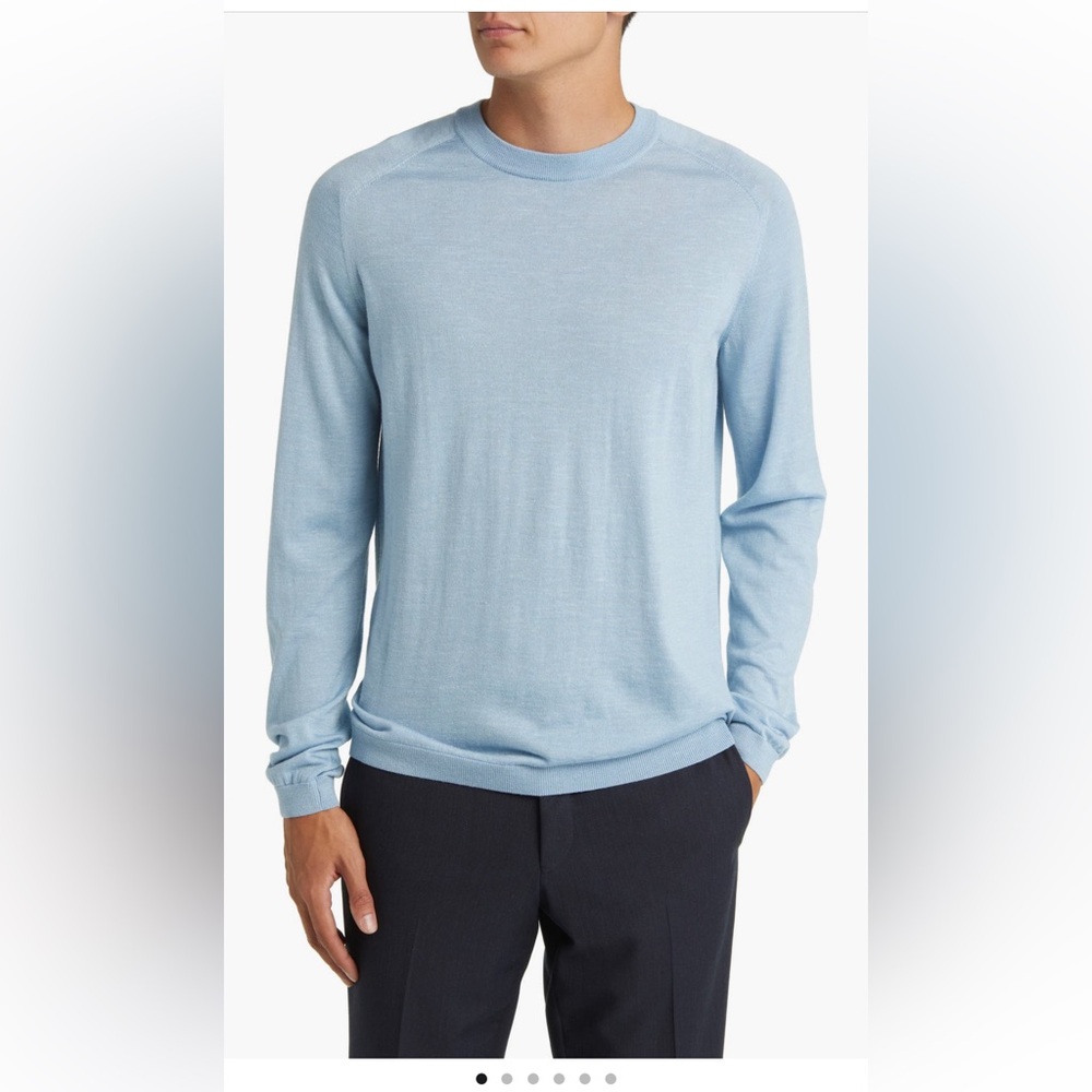 Jack Victor‎ Bailey Merino Wool silk linen Blend crewneck sweater Sweatshirt NWT